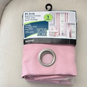 Your Zone Pink Blackout Curtain 1 Panel